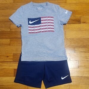 Nike Kids Gray and Blue T-Shirt